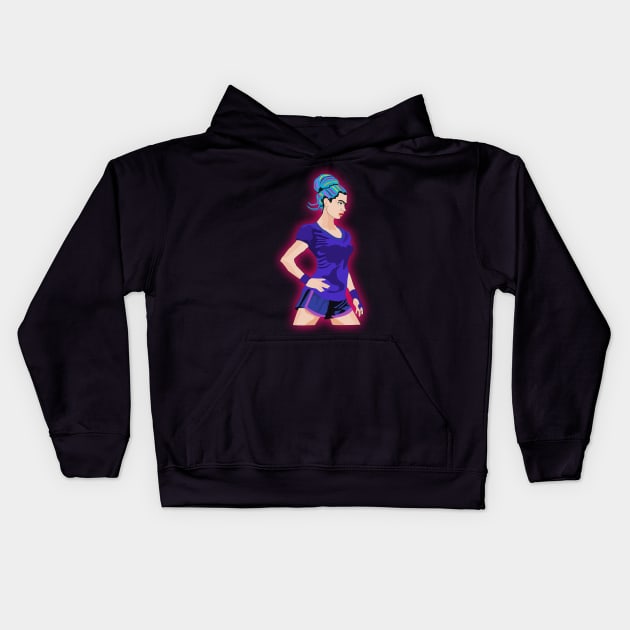 Women Soccer Kids Hoodie by Womens Art Store